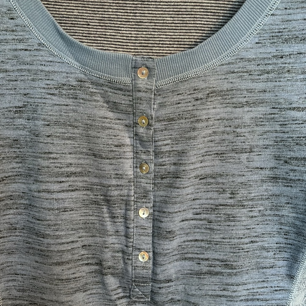 Sanctuary blue heather henley with lace details. Small - Picture 3 of 11